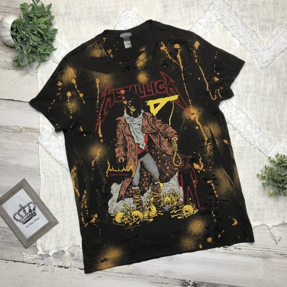 distressed band t shirt